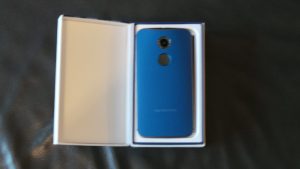 Moto X bleu