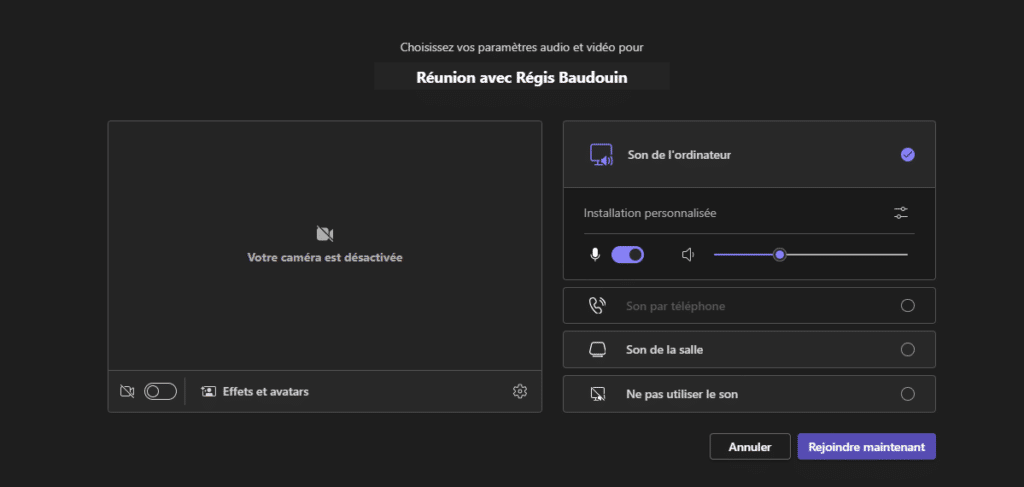 Réunion instantanée