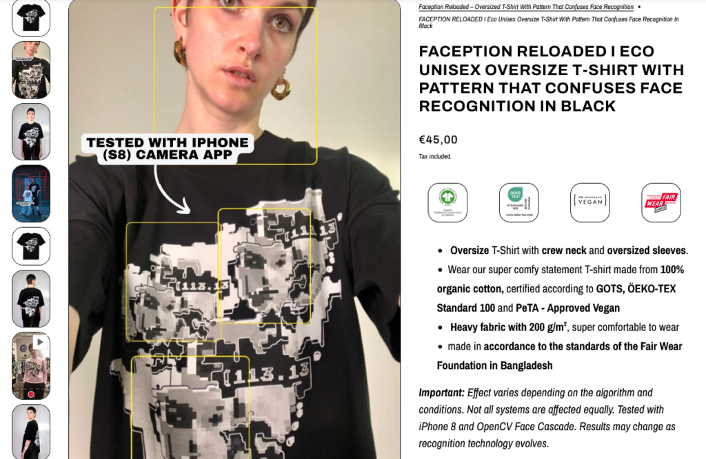 image | xy magazine t shirt qui trompe les caméras